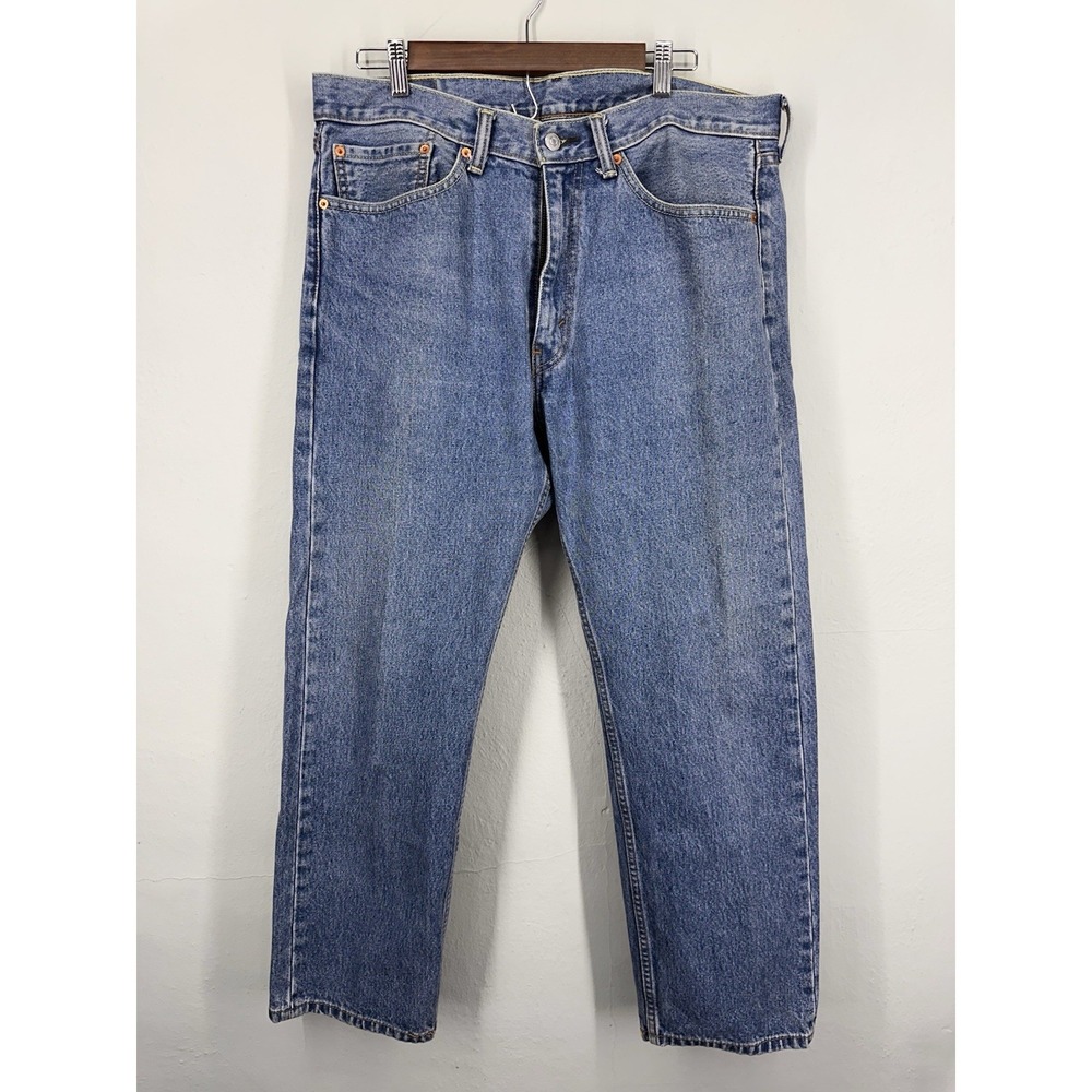 Levi's 505 Jeans Mens 36x29 Blue Denim Cotton Non Stretch Regular Fit Straight
